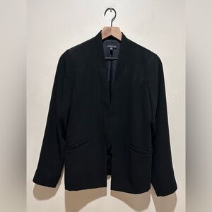 Eileen Fisher Lightweight Black Open Front Long Sleeve Blazer Jacket - Women’s 6